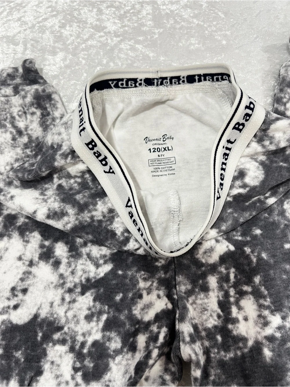 Vaenait Baby Lot of 2 set pajama boy's blue and gray tie-dye size 6/7 Years